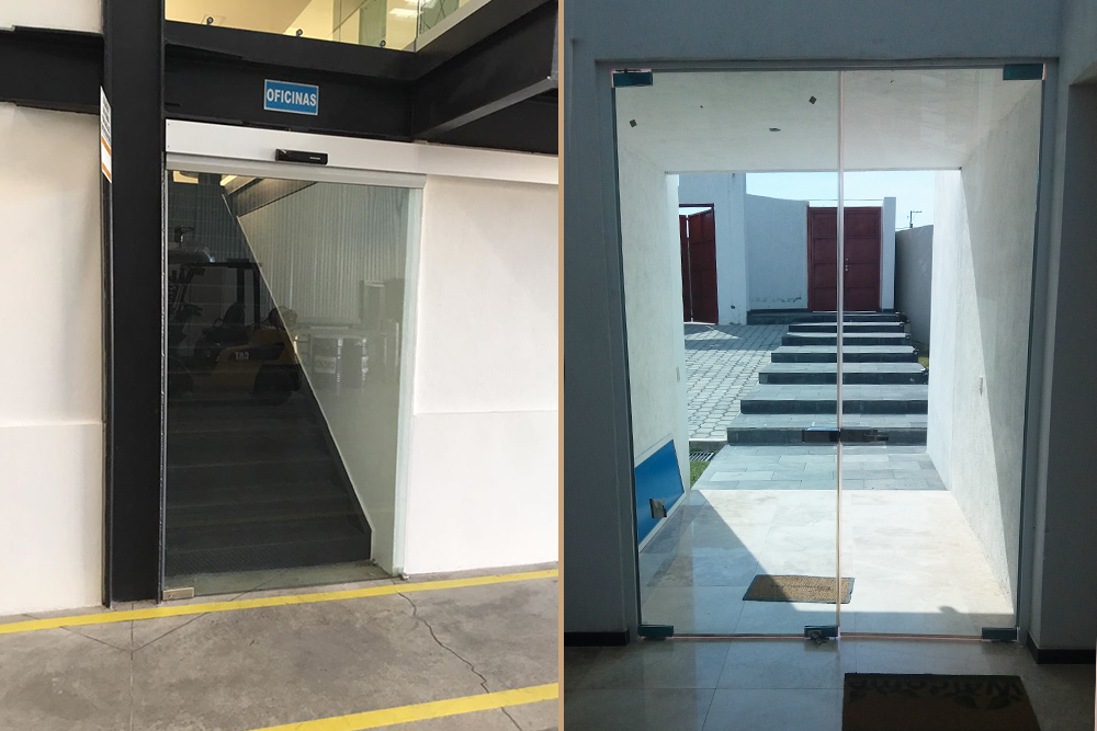 Diseño e Instalación de Puertas de Cristal Templado en Puebla México Tlaxcala